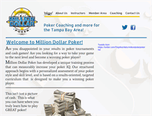 Tablet Screenshot of milliondollarpokertraining.com